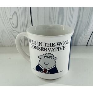 Boynton Dyed-In-The-Wool Conservative Blue Suit Tie Sheep Coffee Mug Japan